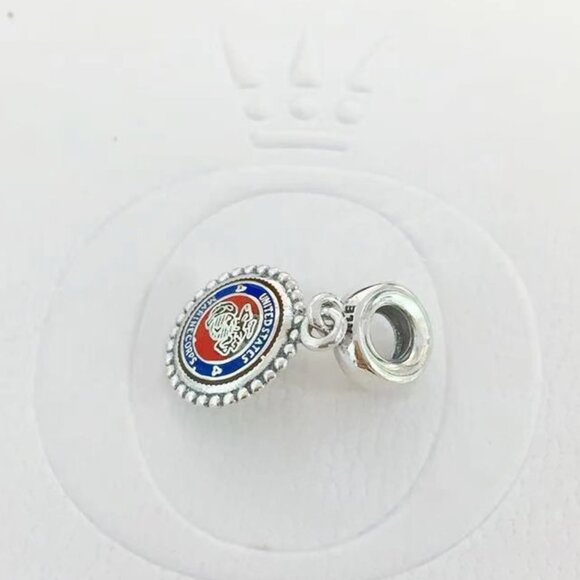 Pandora USMC Marine Corps exclusive Pandora Dangle Bead Charm - Picture 3 of 4